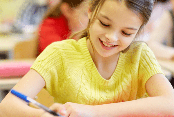 Young girl at school